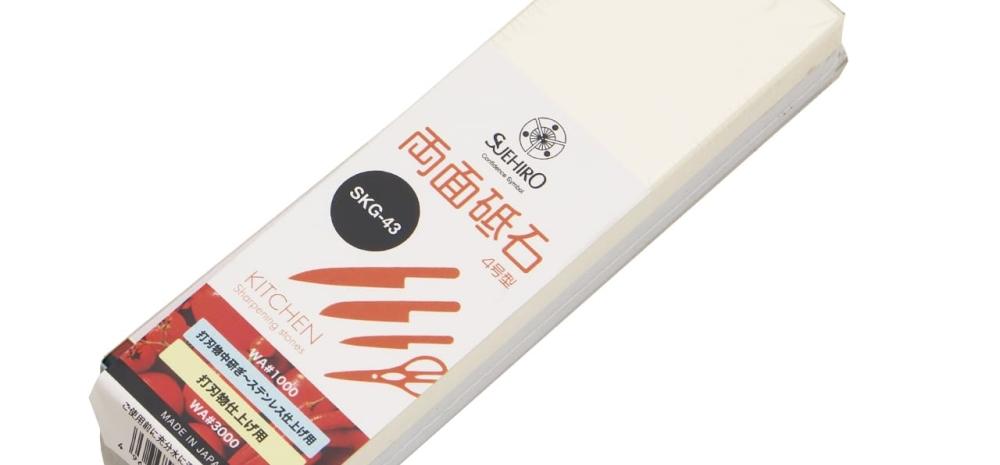 Водный камень Suehiro, серия Home Kitchen Knife, 1000/3000 грит, 178x50x12мм / 178x50x15мм, арт. SKG-43