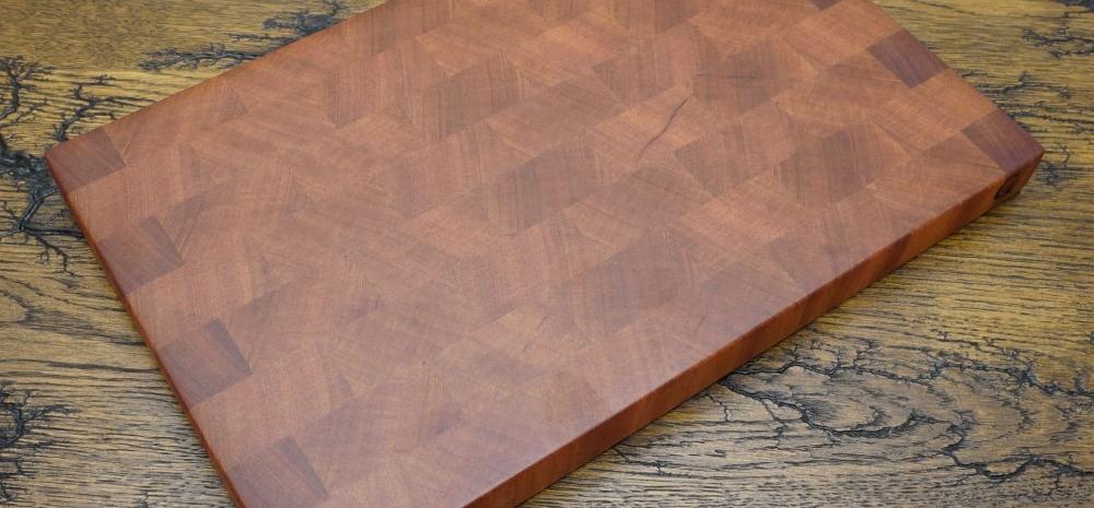 Доска разделочная торцевая MDG (Сапеле (красное дерево)) 200х300x25мм, арт. T_Kd 20x30x2,5