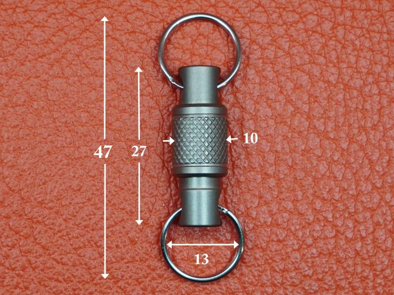 Карабин титановый разъемный вращающийся с насечкой (кольца из нержавеющей стали) VipXHoReCa, арт. VH12012