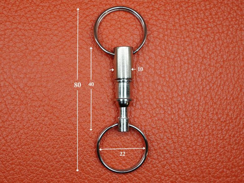 Карабин из нержавеющей стали разъемный вращающийся без насечки (кольца из нержавеющей стали) VipXHoReCa, арт. VH12014