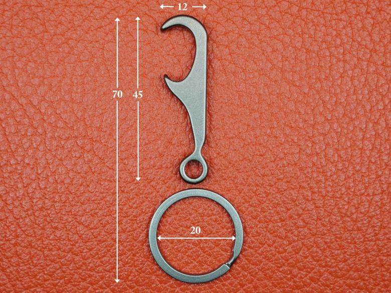 Брелок - открывашка с заводным соединительным кольцом из нержавеющей стали VipXHoReCa, арт. VH12030