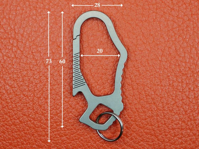 Карабин - открывашка из титана (заводное кольцо из нержавеющей стали) VipXHoReCa 60мм, арт. VH12078