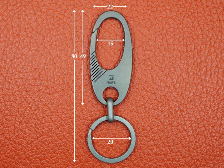 Карабин с соединительным кольцом из титана (заводное кольцо из нержавеющей стали) VipXHoReCa, арт. VH12088