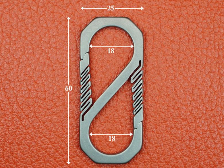 Карабин двусторонний из титана VipXHoReCa, арт. VH12095