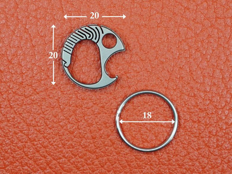 Карабин - открывашка из титана (заводное кольцо из нержавеющей стали) VipXHoReCa, арт. VH12094