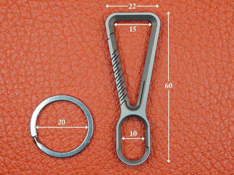 Карабин из титана (заводное кольцо из нержавеющей стали) VipXHoReCa, арт. VH12048