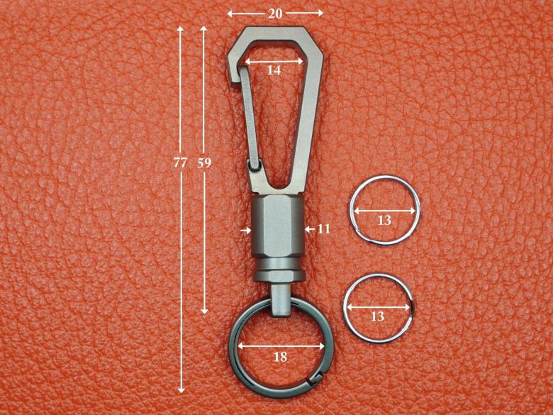 Карабин разъемный вращающийся с заводным кольцом из титана VipXHoReCa, арт. VH12064