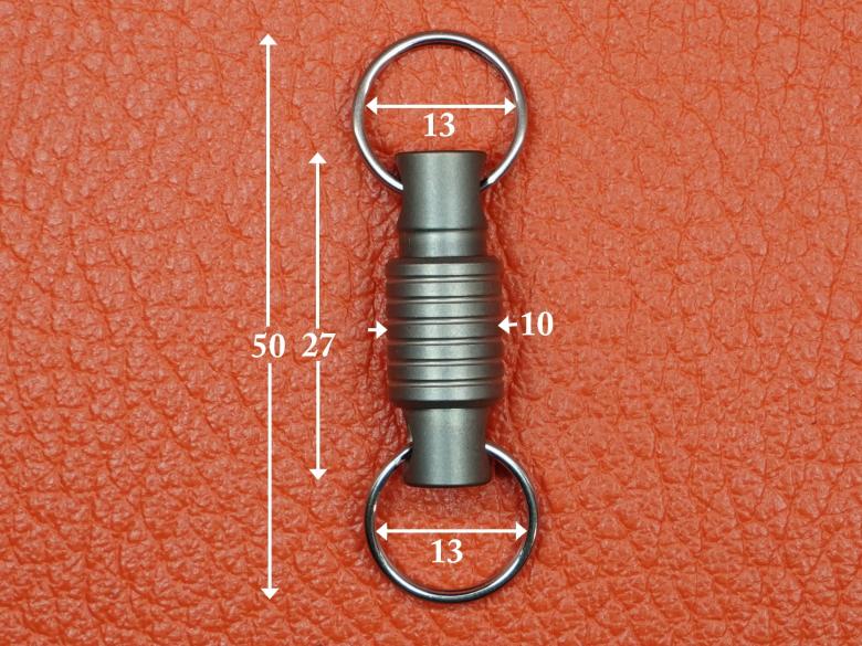 Карабин из титана разъемный вращающийся с насечками (кольца из нержавеющей стали) VipXHoReCa, арт. VH12079