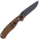 Складной нож Ontario, серия RAT 2 AUS-8, Coyote Brown, черное лезвие, арт. O8861CB