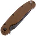Складной нож Ontario, серия RAT 2 AUS-8, Coyote Brown, черное лезвие, арт. O8861CB