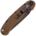 Складной нож Ontario, серия RAT 2 AUS-8, Coyote Brown, черное лезвие, арт. O8861CB