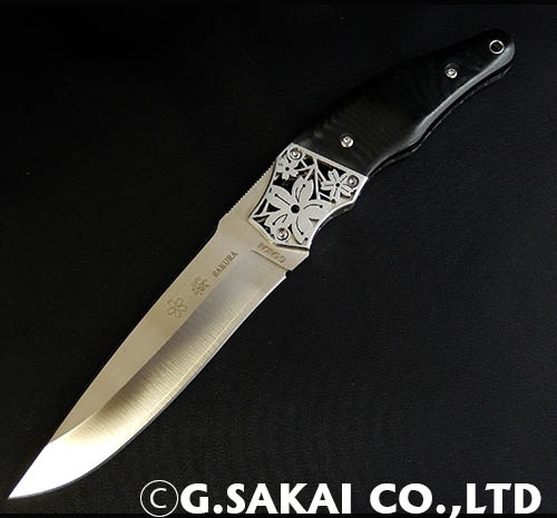 Туристический нож с фиксированным лезвием G.Sakai, Sakura 2 Fixed / VG-10, micarta, арт. 11430