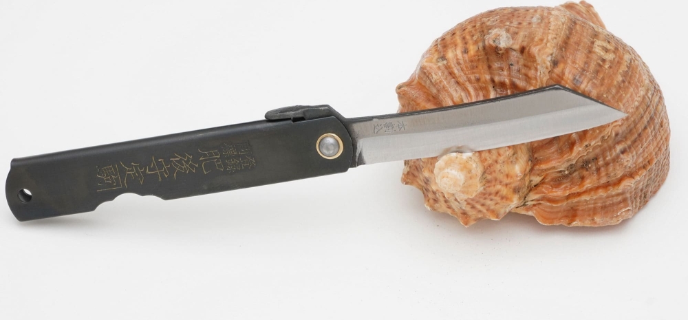 Складной нож Nagao Higonokami, Warikomi, SK5 steel, Black, 80мм, арт. HKI-80Black