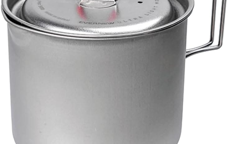 Титановая кастрюля EVERNEW (950мл.), с крышкой, арт. ECA539