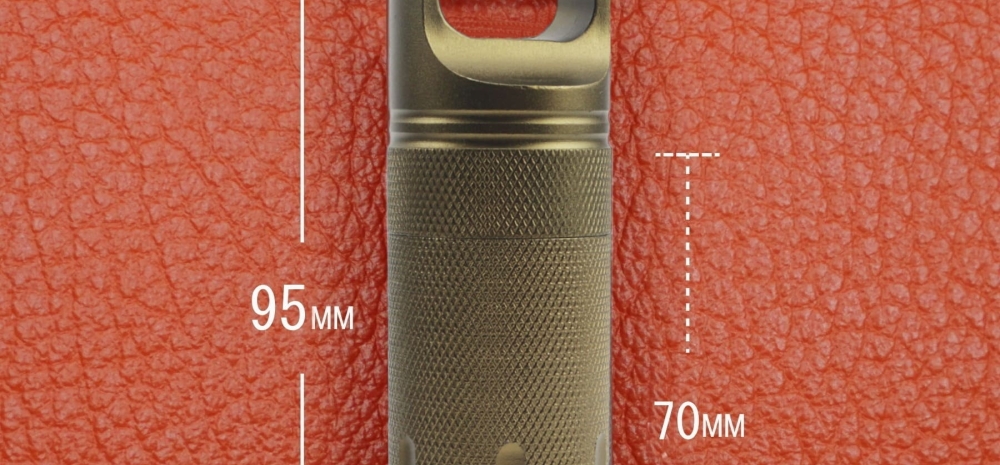 Таблетница алюминиевая, односекционная, герметичная, ∅30 х H95мм, хаки, VipXHoReCa, арт. VH22024