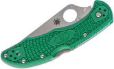 Складной нож Spyderco, серия Delica 4, Flat Ground, Green FRN Handles, VG-10, Plain, арт. C11FPGR