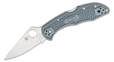 Складной нож Spyderco, серия Delica 4, Flat Ground, Gray FRN Handles, VG-10, Plain, арт. C11FPGY