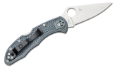 Складной нож Spyderco, серия Delica 4, Flat Ground, Gray FRN Handles, VG-10, Plain, арт. C11FPGY