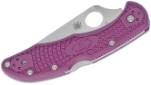 Складной нож Spyderco, серия Delica 4, Flat Ground, Purple FRN Handles, VG-10, Plain, арт. C11FPPR