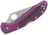 Складной нож Spyderco, серия Delica 4, Flat Ground, Purple FRN Handles, VG-10, Plain, арт. C11FPPR