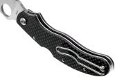 Складной нож Spyderco, серия Caly / Calypso 3.5, Black Carbon Fiber Handle, Laminate ZDP-189 / 420J2, Plain, арт. C144CFPE