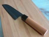 Кухонный нож Shigefusa, серия Kurouchi, Santoku 170мм, (обломан кончик ножа (размер слома 0,5мм)),  арт. Shigefusa_01 -//-