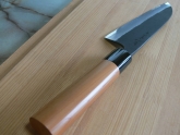 Кухонный нож Shigefusa, серия Kurouchi, Santoku 170мм, (обломан кончик ножа (размер слома 0,5мм)),  арт. Shigefusa_01 -//-