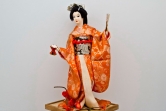 Japanese GEISHA Doll (Red Silk Kimono) 16