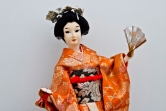 Japanese GEISHA Doll (Red Silk Kimono) 16