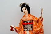 Japanese GEISHA Doll (Red Silk Kimono) 16