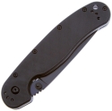 Складной нож Ontario, серия RAT 1 AUS-8, Black, черное лезвие, серрейтор, арт. O8847
