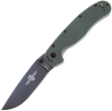 Складной нож Ontario, серия RAT 1 AUS-8, OD Green, черное лезвие, арт. O8846OD