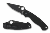 Складной нож Spyderco, серия Para-Military 2, Black G-10 Handles, CPM S45V, Black Blade, Plain, арт. C81GPBK2