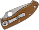 Складной нож Spyderco, серия Tenacious, Brown G-10 Handles, 8Cr13MoV, Part Serrated, арт. C122GPSBN