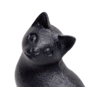 Пресс-папье - чугунный прижим для бумаги IWACHU, Кот средн. (черный), арт. 30501
