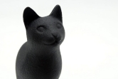 Пресс-папье - чугунный прижим для бумаги IWACHU, Кот бол. (черный), арт. 30502