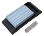 Водный камень Suehiro, серия Whetstones for Hobby Tools, с подставкой, 1000 грит, 98x65х20мм, арт. 2HS-13