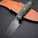 Туристический нож с фиксированным лезвием G.Sakai, Camper En Fixed / ZDP-189, Green G-10, арт. 11552