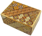 Японская коробка с секретом (Japan Puzzle Box) Yosegi 120x85X50мм, 4 шага, арт. NSZ-PB-004