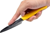 Кухонный нож Suncraft Petty 95мм (желтый) с чехлом, арт. FC-101