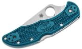 Складной нож Spyderco, серия Delica 4, Flat Ground, Blue FRN Handle, K390, Plain, арт. C11FPK390