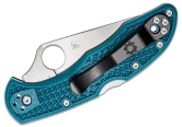 Складной нож Spyderco, серия Delica 4, Flat Ground, Blue FRN Handle, K390, Plain, арт. C11FPK390