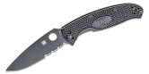 Складной нож Spyderco, серия Resilience, Black FRN Handle, 8Cr13Mov, Black Blade, Part Serrated, арт. C142PSBBK