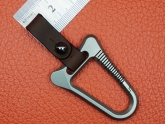 Карабин титановый c кожаным ремешком VipXHoReCa, арт. VH12076