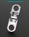 Карабин из титана разъемный (на магнитах) вращающийся с блокировкой VipXHoReCa, арт. VH12104