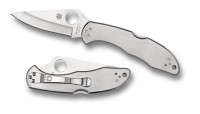 Складной нож Spyderco Delica 4, Stainless Steel Handle, Plain - Интернет магазин Японских кухонных туристических ножей Vip Horeca