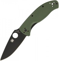   Spyderco Tenacious, Green G10, Black Blade, Plain -       Vip Horeca