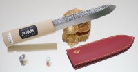 Makiri 135mm (кожаные ножны) - Интернет магазин Японских кухонных туристических ножей Vip Horeca