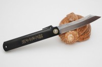 Нож складной Nagao Higonokami, Damascus hand forging, Aogami (Blue Sleel), Black, 100mm - Интернет магазин Японских кухонных туристических ножей Vip Horeca