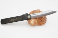Нож складной Nagao Higonokami, Especial hand forging, Aogami (Blue Sleel), Black, 100mm - Интернет магазин Японских кухонных туристических ножей Vip Horeca